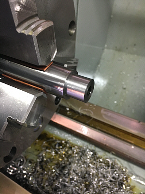 Barrel screw cutting.