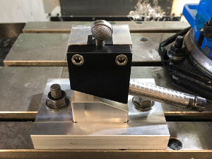 Remmington tactical bolt knob in bolt jig.